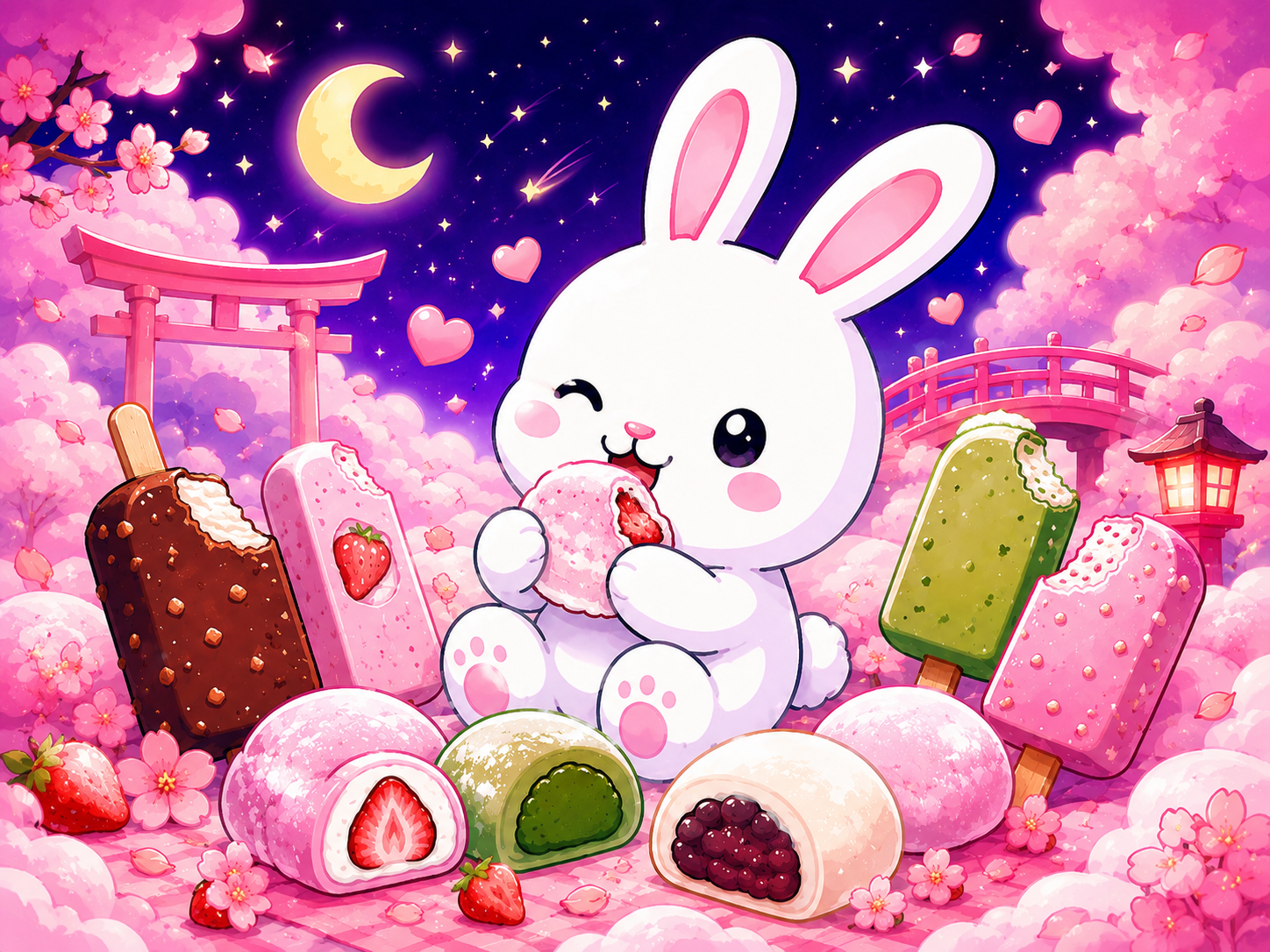 Ice cream bars and mochi